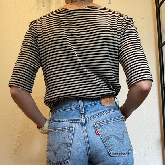 Striped Boat Neck Ralph Lauren T-Shirt - Picture 2 of 7